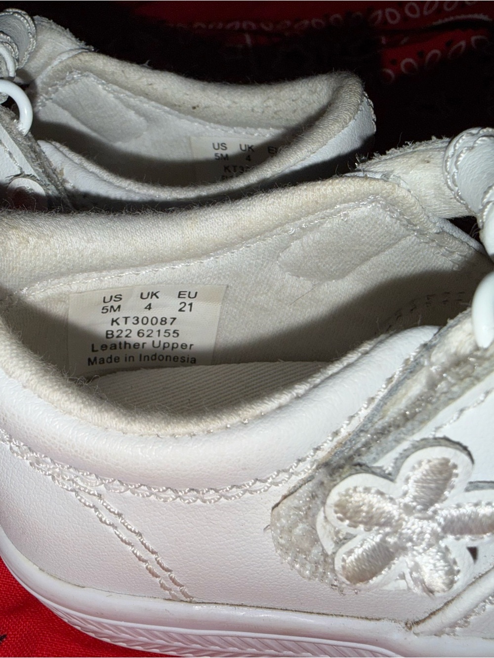 Keds White Baby Flower Strap Walker Shoes - Picture 6 of 7